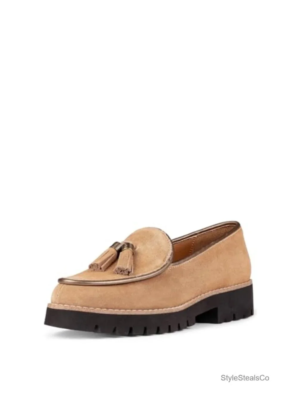 Eclipse Slip-On Loafers with Tassel Trim, Memory Foam Insole